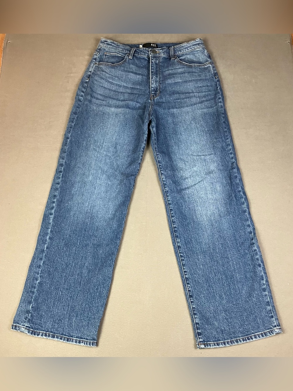 Kut From The Kloth Women’s Jeans Size 12 Sienna High Rise Wide Leg Blue Denim. I